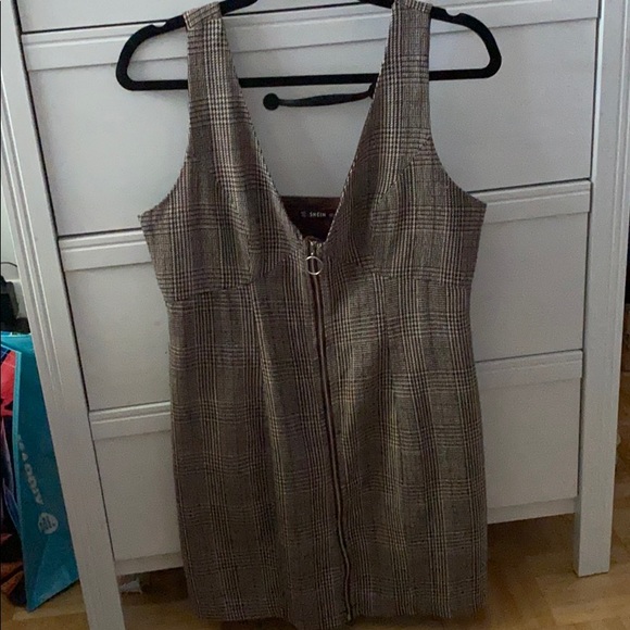 SHEIN Plaid Pinafore Dress - Picture 5 of 7